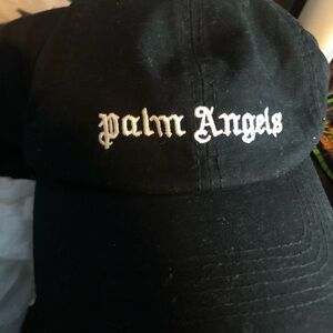 Palm Angels Black and White Logo Cap